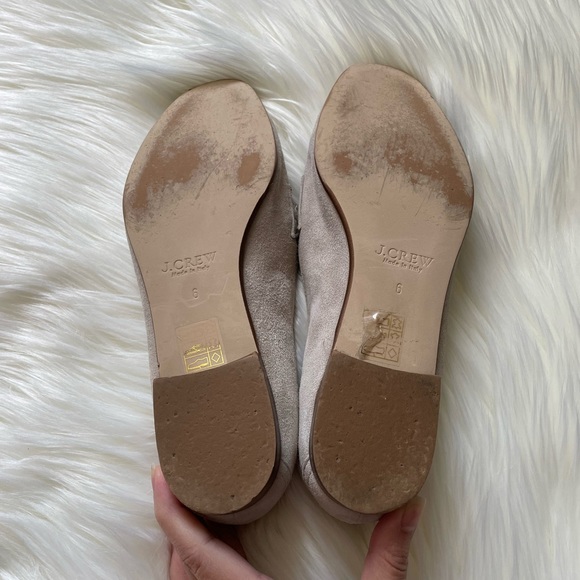 J CREW Suede Charlie Women Loafers In Light Grey Size 6 - Picture 4 of 10